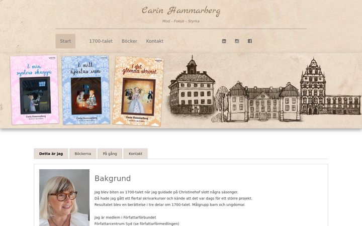 Screenshot of carinhammarberg.se