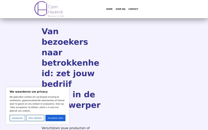 Screenshot van carinheutinck.nl