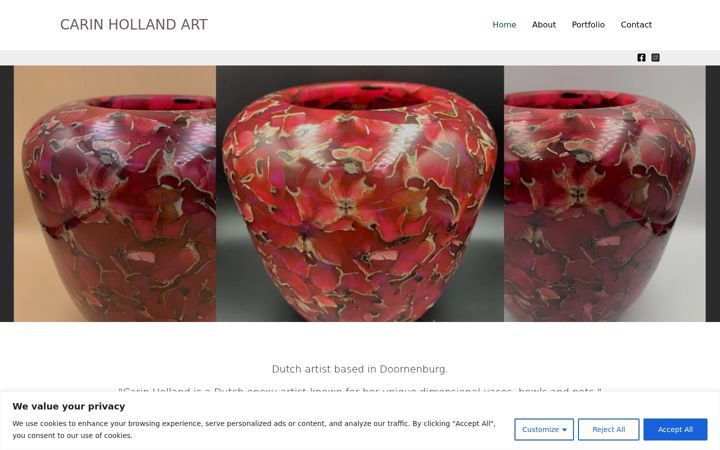 Screenshot van carinhollandart.nl