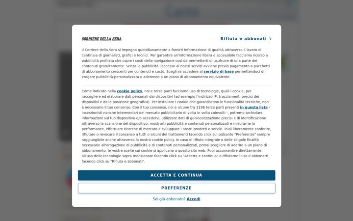 Screenshot of carini.corriere.it