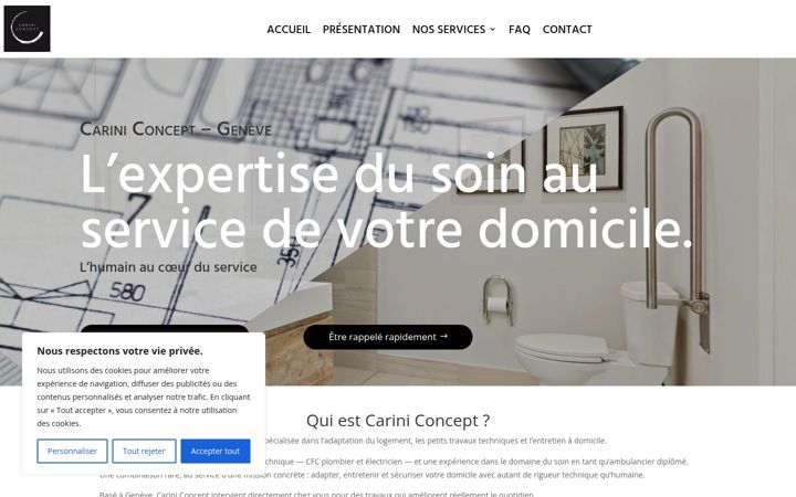 Screenshot of cariniconcept-geneve.ch