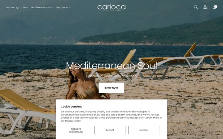 Screenshot of cariocaportovecchio.com