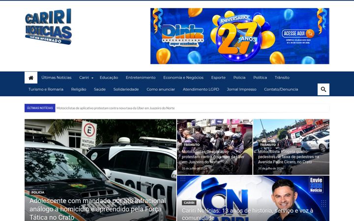 Skjámynd af caririnoticias.com.br