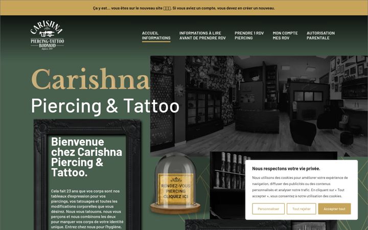 Screenshot of carishna.com