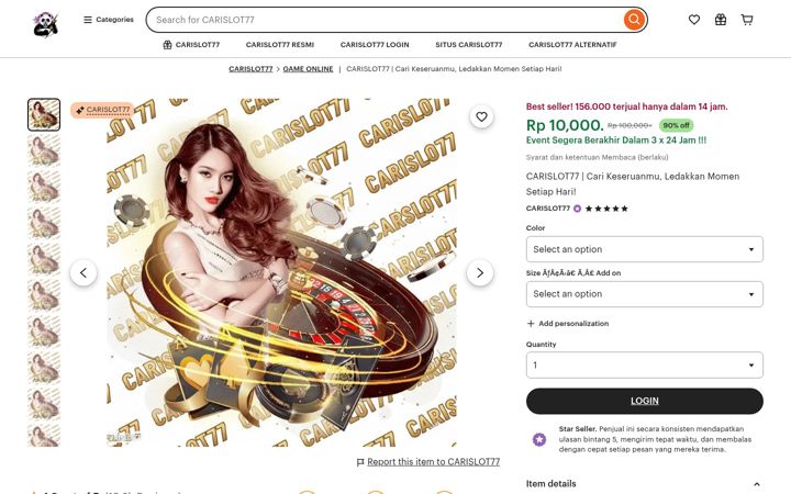 Screenshot of carislot77.com