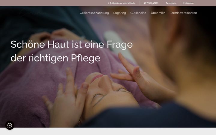 Screenshot stránky carisma-kosmetik.de