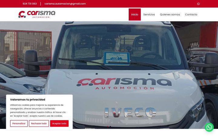 Screenshot of carismaautomocion.com