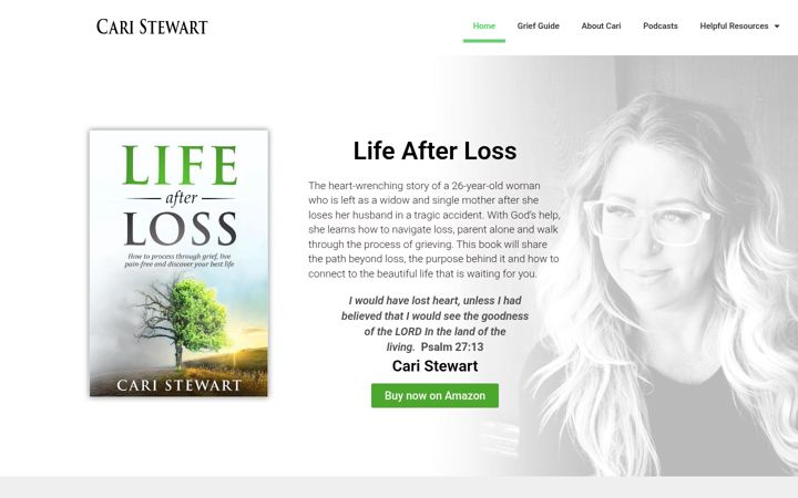 Screenshot van caristewart.org