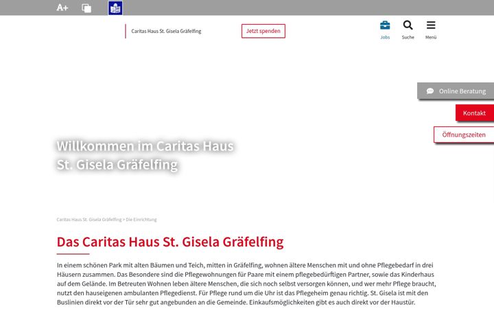Screenshot ta' caritas-altenheim-graefelfing.de