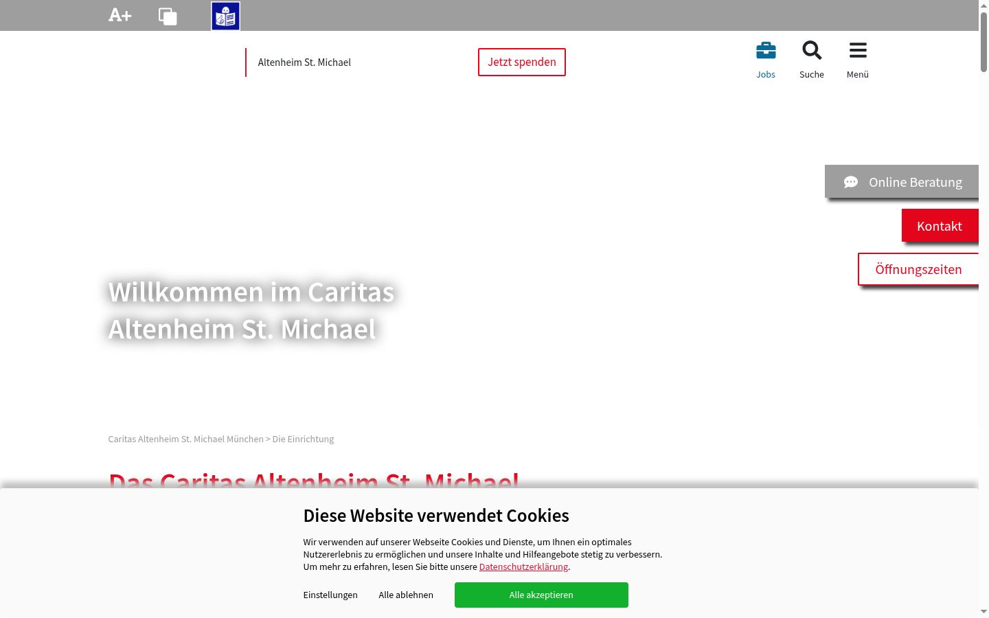 Capture d'écran de la bannière de consentement affichée avant toute interaction