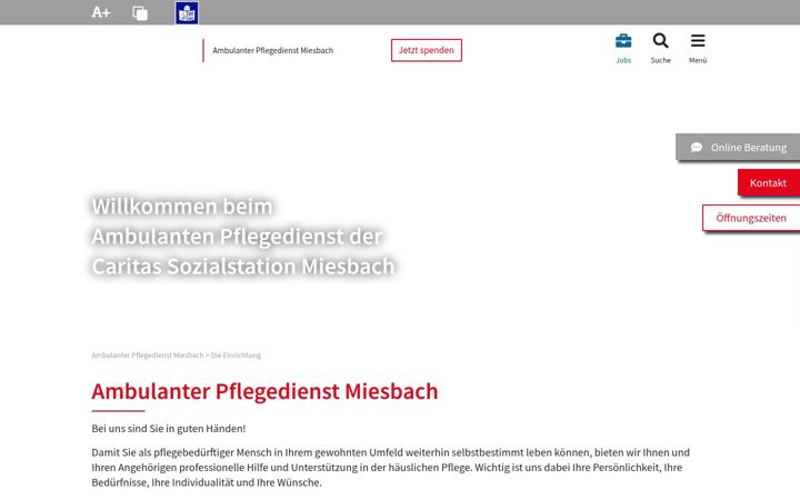 Screenshot ta' caritas-ambulanter-pflegedienst-miesbach.de