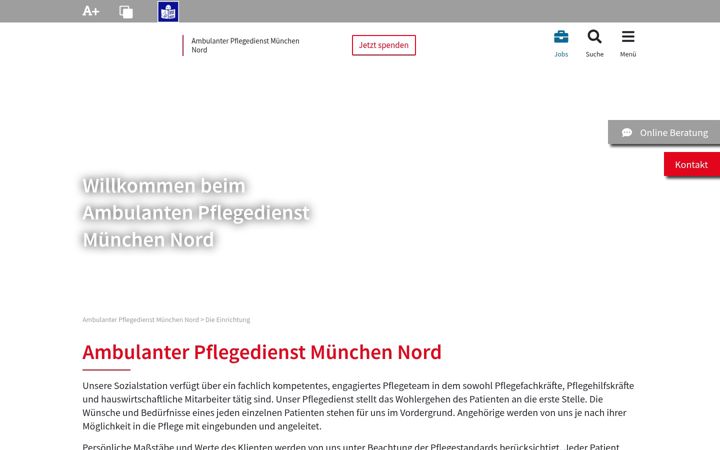 Screenshot ta' caritas-ambulanter-pflegedienst-muenchen-nord.de