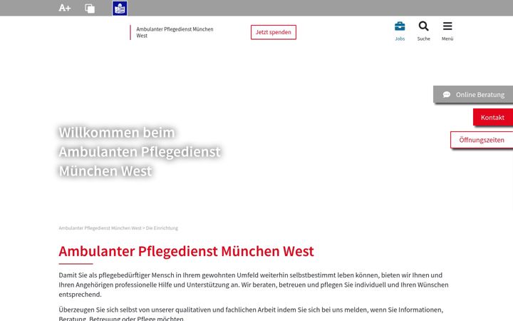 Screenshot ta' caritas-ambulanter-pflegedienst-muenchen-west.de