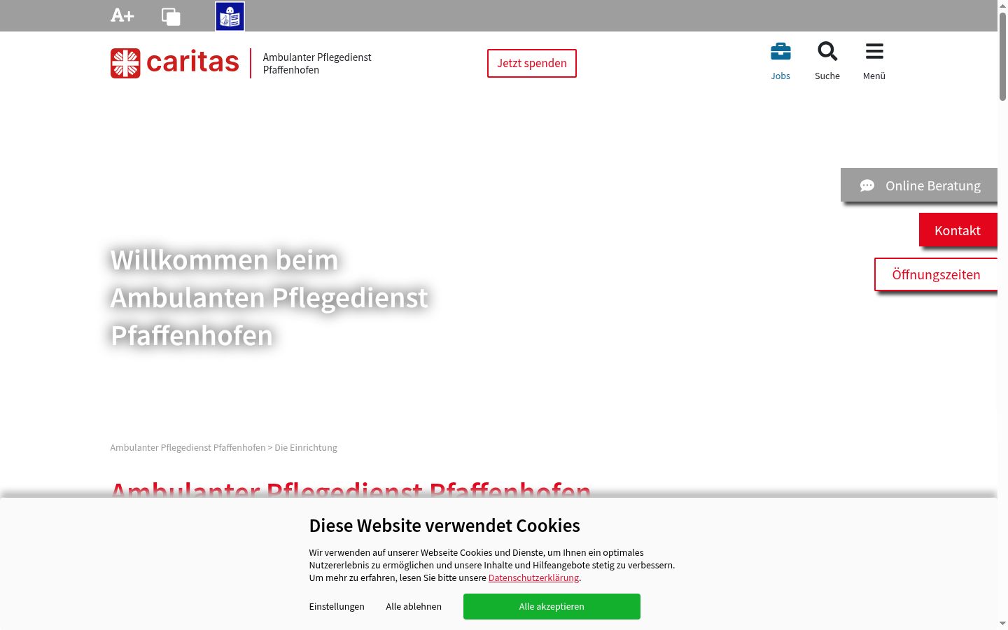 Screenshot tal-banner tal-kunsens muri qabel kwalunkwe interazzjoni