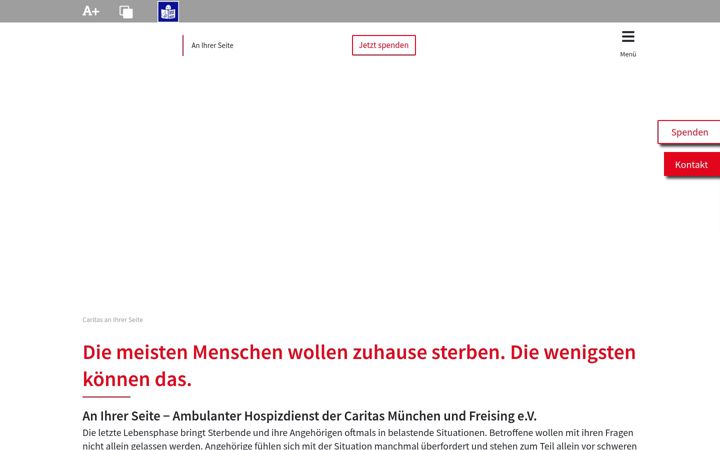 Screenshot ta' caritas-an-ihrer-seite.de