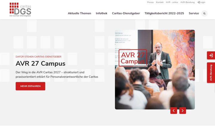 Screenshot ta' caritas-dienstgeber.de