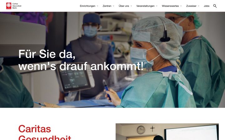 Screenshot ta' caritas-gesundheit.de