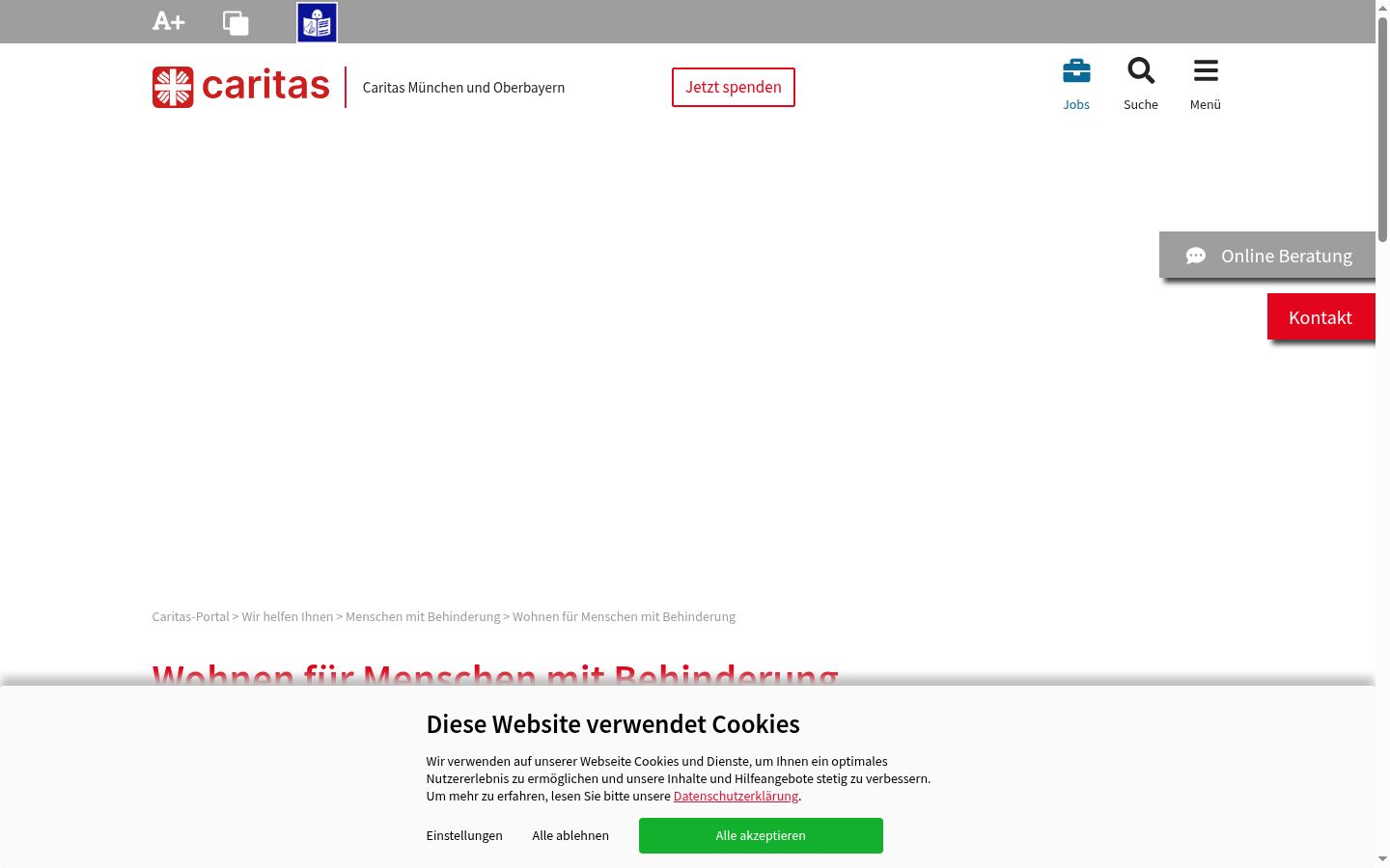 Screenshot tal-banner tal-kunsens muri qabel kwalunkwe interazzjoni