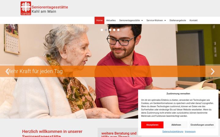 Screenshot of caritas-kahl.de