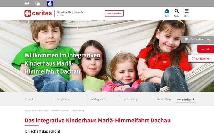 Screenshot ta' caritas-kinderhaus-mariae-himmelfahrt.de