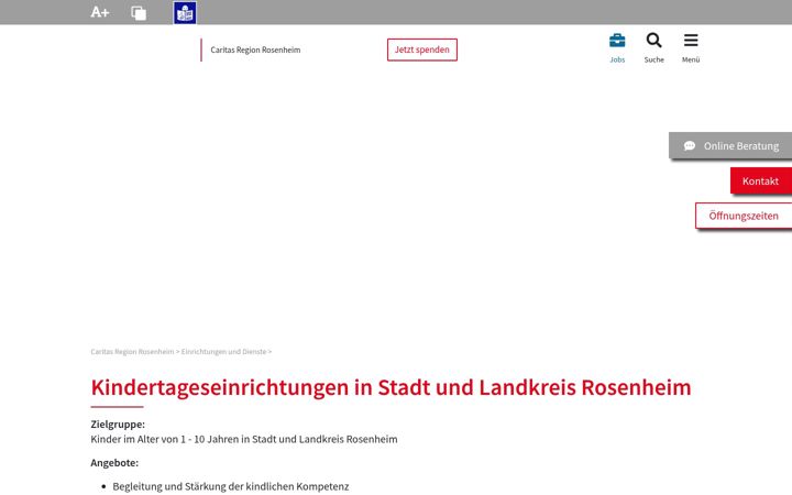 Screenshot of caritas-kinderhort-wirbelwind-prien.de