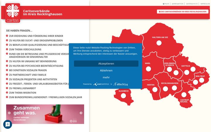 Screenshot of caritas-kreis-recklinghausen.de