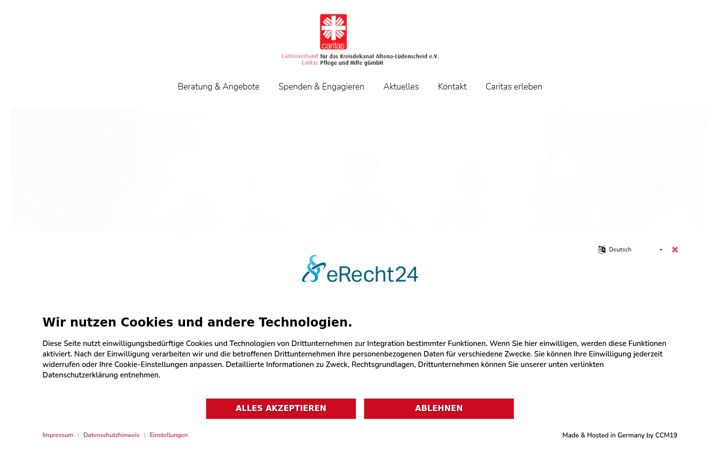 Screenshot of caritas-luedenscheid.de