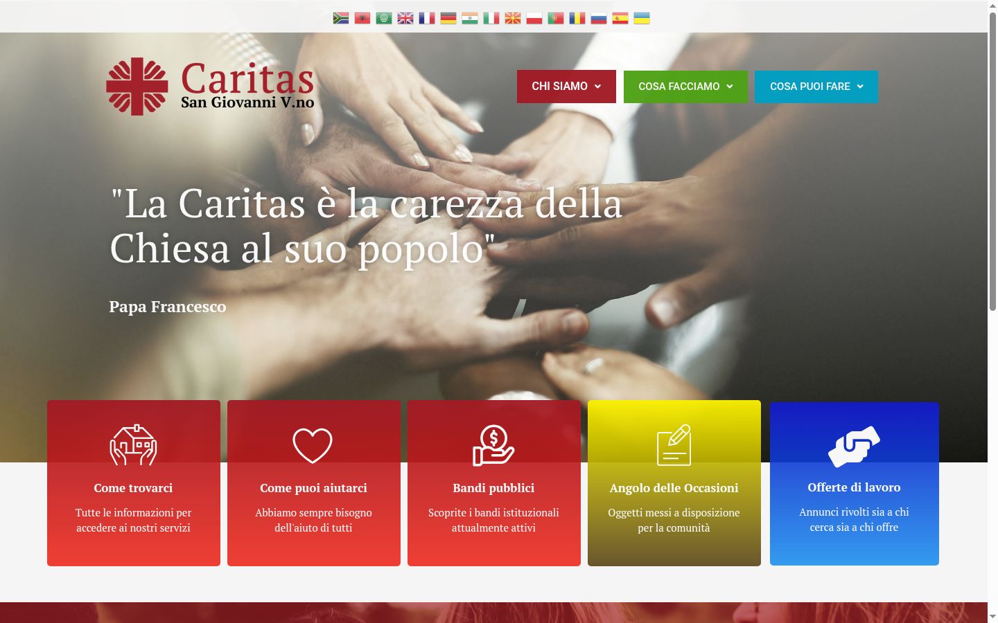 Screenshot del banner di consenso mostrato prima di qualsiasi interazione