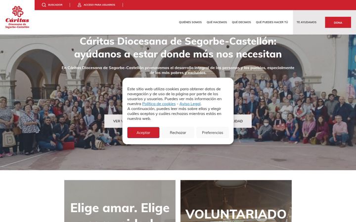 Screenshot van caritas-sc.org