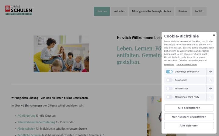 Screenshot di caritas-schulen.de