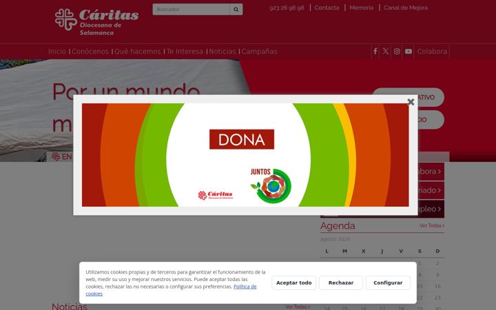 Screenshot van caritasalamanca.org
