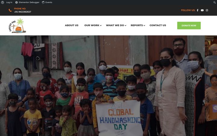 Screenshot van caritasgoa.org