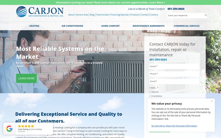 Screenshot of carjon.com