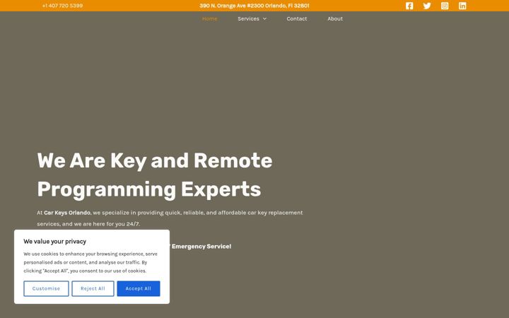 Screenshot of carkeysorlando.com