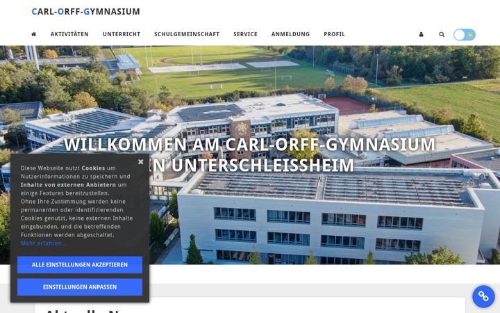 Screenshot of carl-orff-gym.de