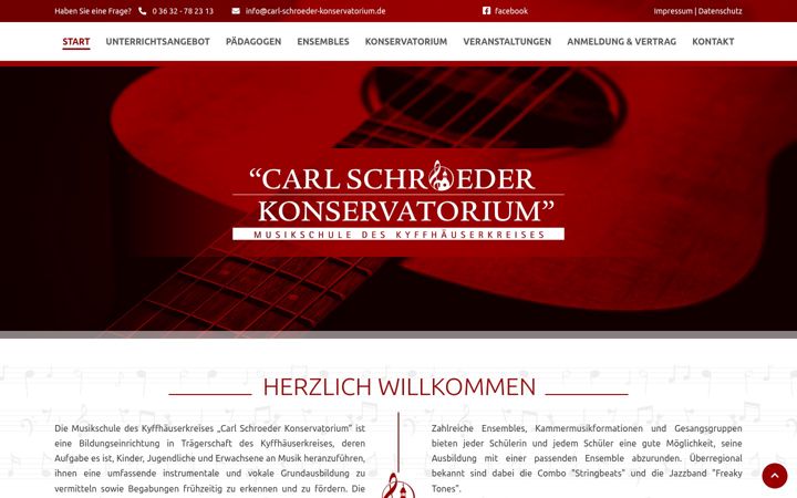 Screenshot of carl-schroeder-konservatorium.de