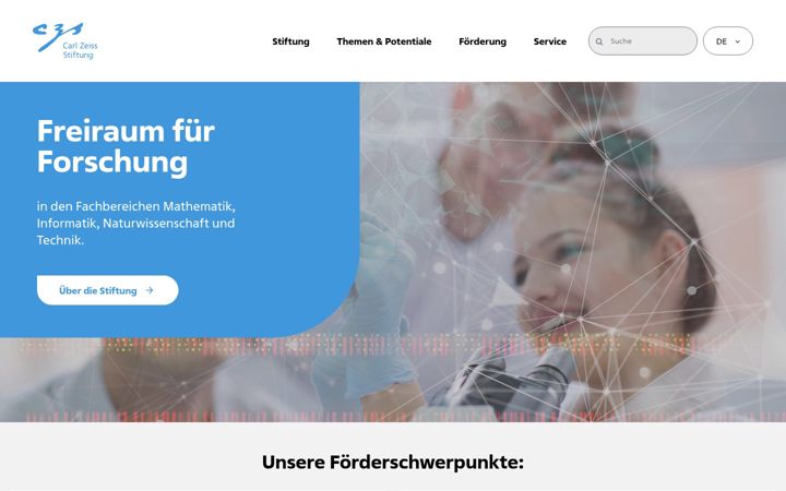 Screenshot of carl-zeiss-stiftung.de