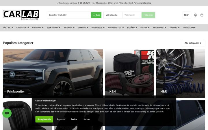 Screenshot of carlab.se