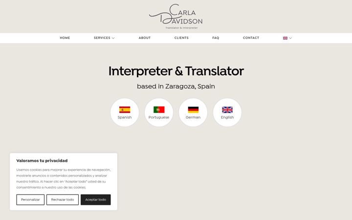 Screenshot of carladavidson.com