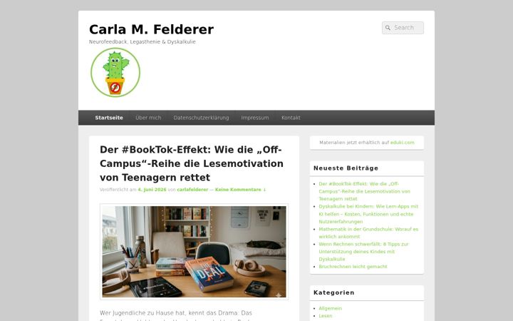 Screenshot of carlafelderer.com