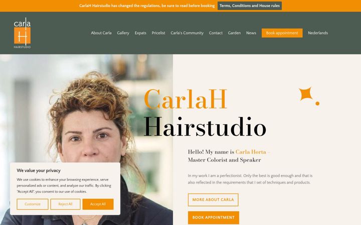 Snímek obrazovky carlah.nl