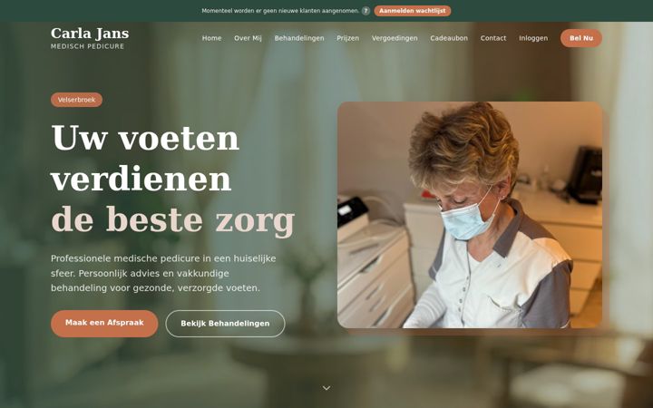 Screenshot van carlajans.nl
