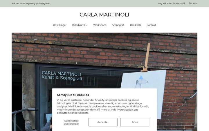 Screenshot of carlamartinoli.dk