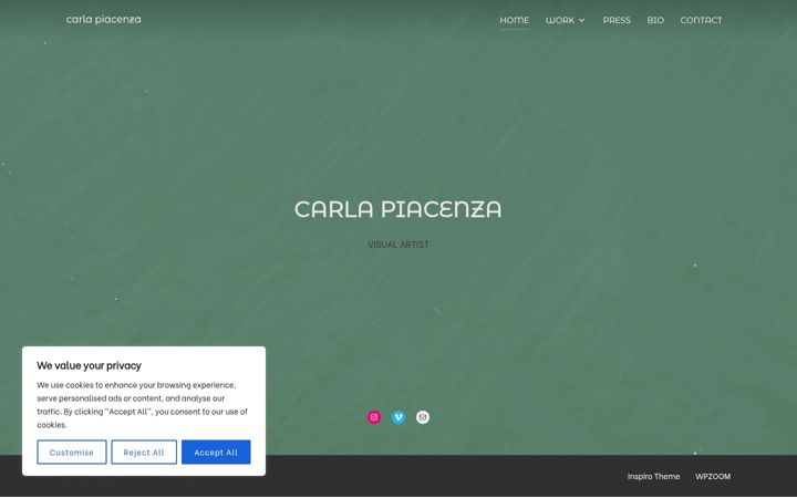 Screenshot of carlapiacenza.com