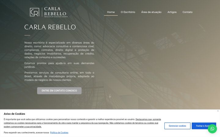 Screenshot of carlarebello.com.br