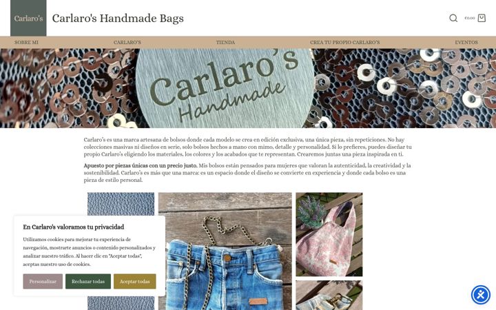 Screenshot of carlarosbags.com