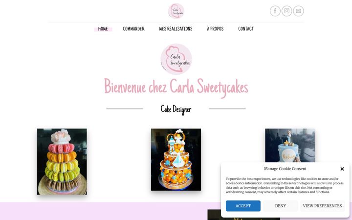 Screenshot of carlasweetycakes.com
