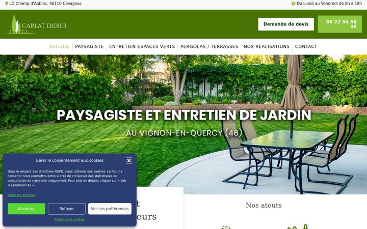 Screenshot of carlat-paysagiste.fr