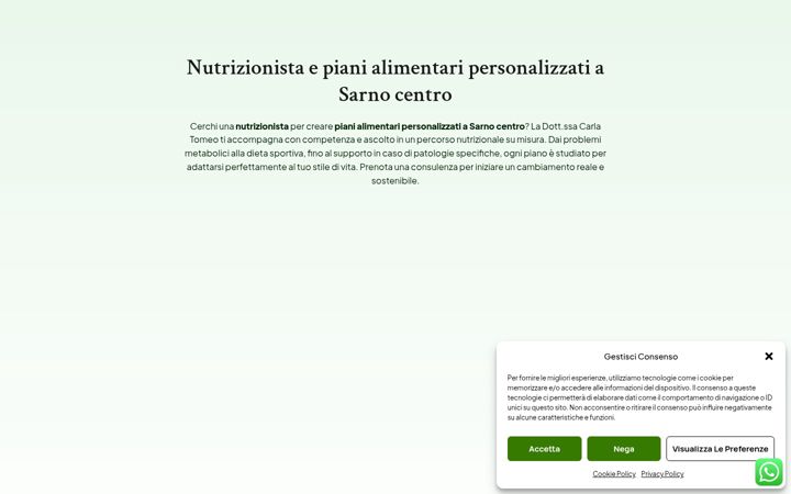 Zrzut ekranu carlatomeonutrizionista.it
