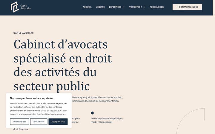 Screenshot of carle-avocats.fr